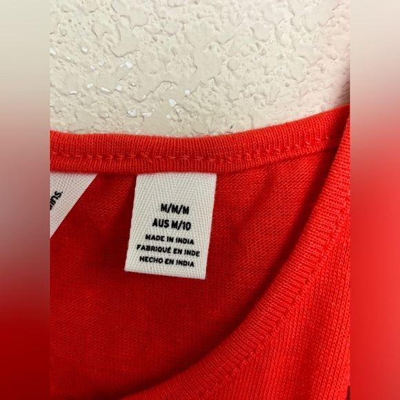 NWT Roxy Flirty Feels Coral Orange Ruched Adjustable Strap Cropped Tank Top M - Picture 8 of 10